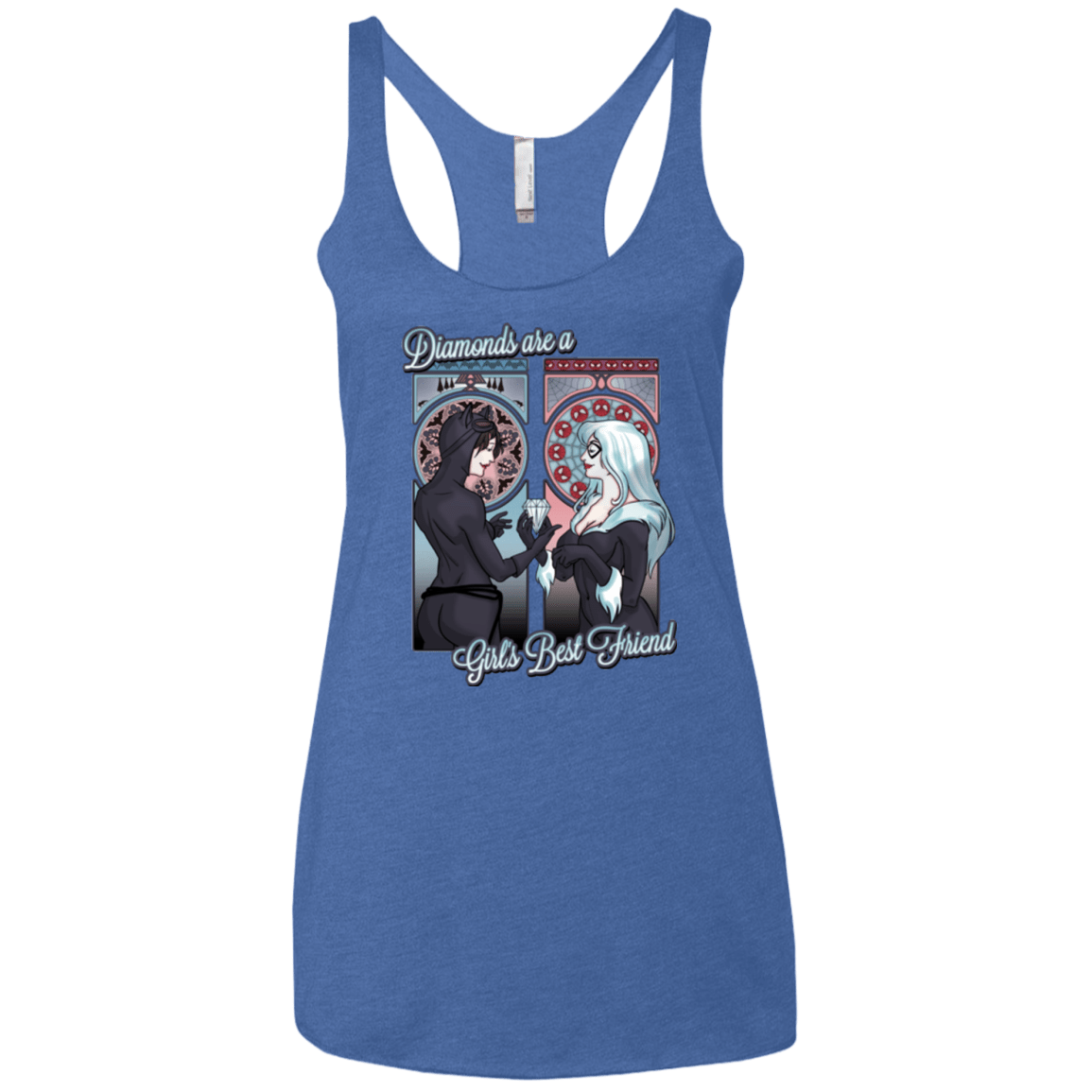 T-Shirts Vintage Royal / X-Small Diamonds are a Girl's Best Friend Women's Triblend Racerback Tank