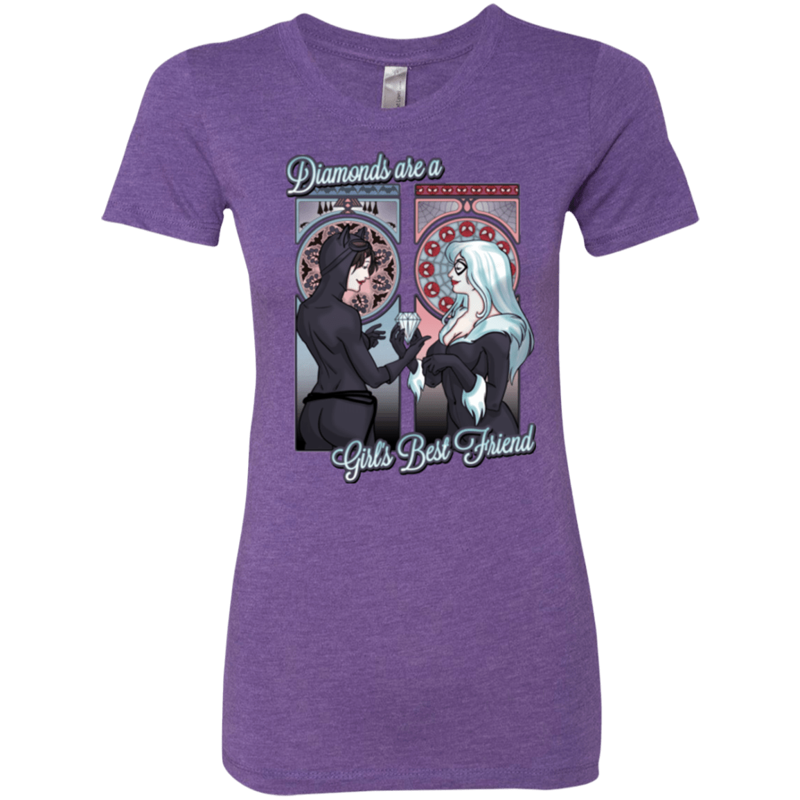 T-Shirts Purple Rush / Small Diamonds are a Girl's Best Friend Women's Triblend T-Shirt
