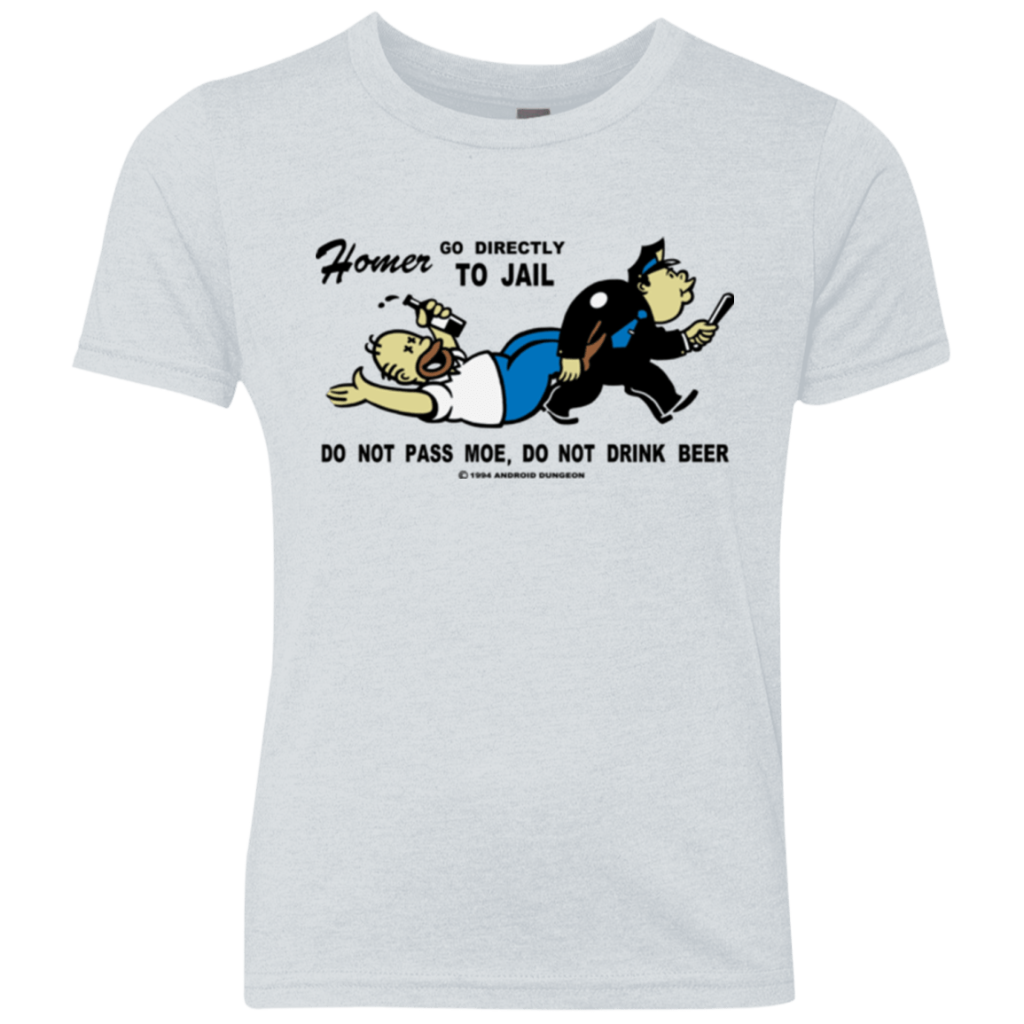 T-Shirts Heather White / YXS Do Not Pass Moe Youth Triblend T-Shirt