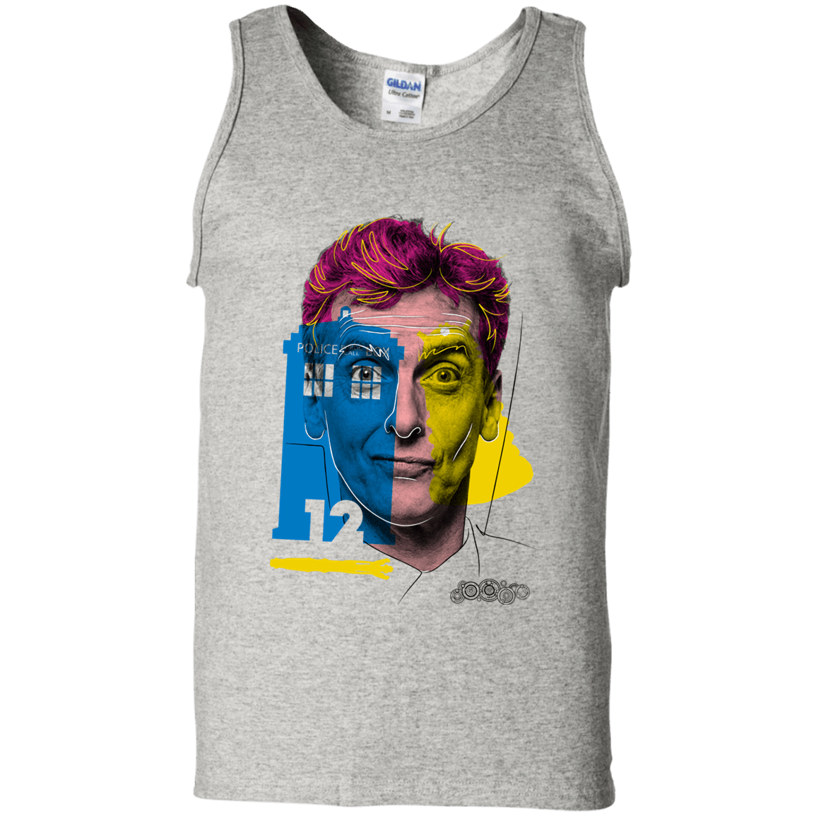 T-Shirts Ash / S Doctor Warwhol 12 Men's Tank Top