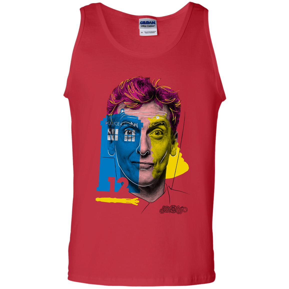 T-Shirts Red / S Doctor Warwhol 12 Men's Tank Top