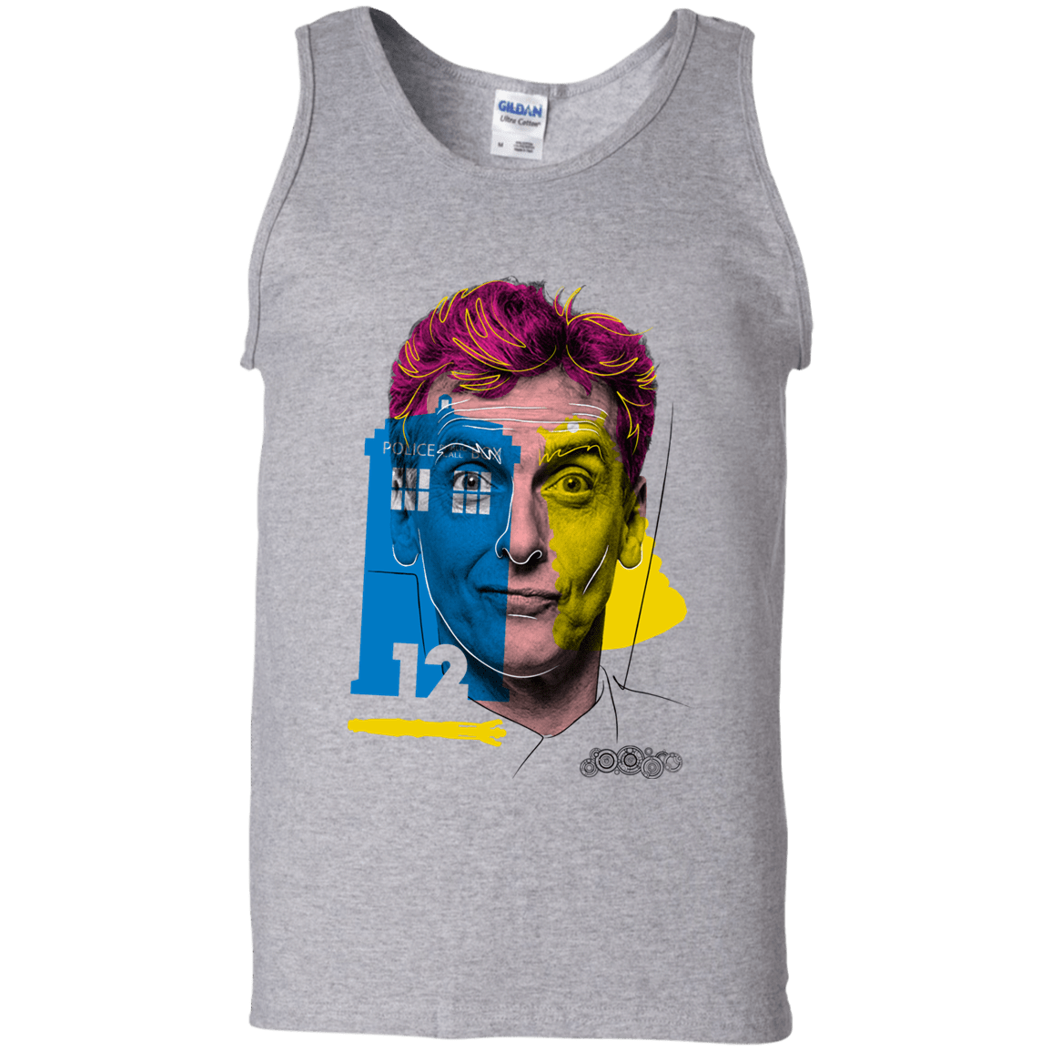 T-Shirts Sport Grey / S Doctor Warwhol 12 Men's Tank Top