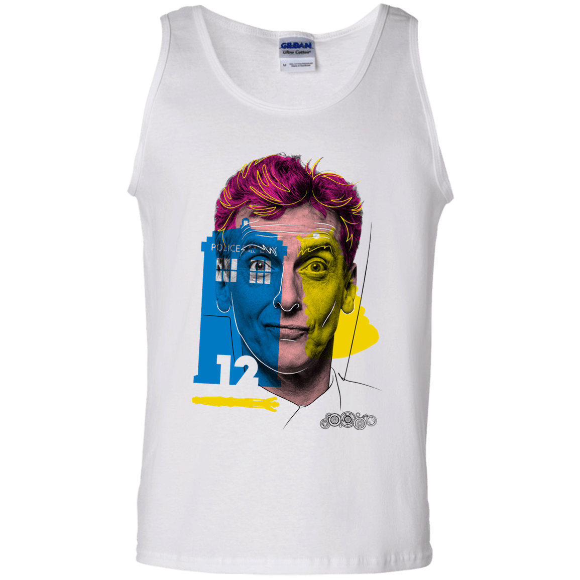 T-Shirts White / S Doctor Warwhol 12 Men's Tank Top