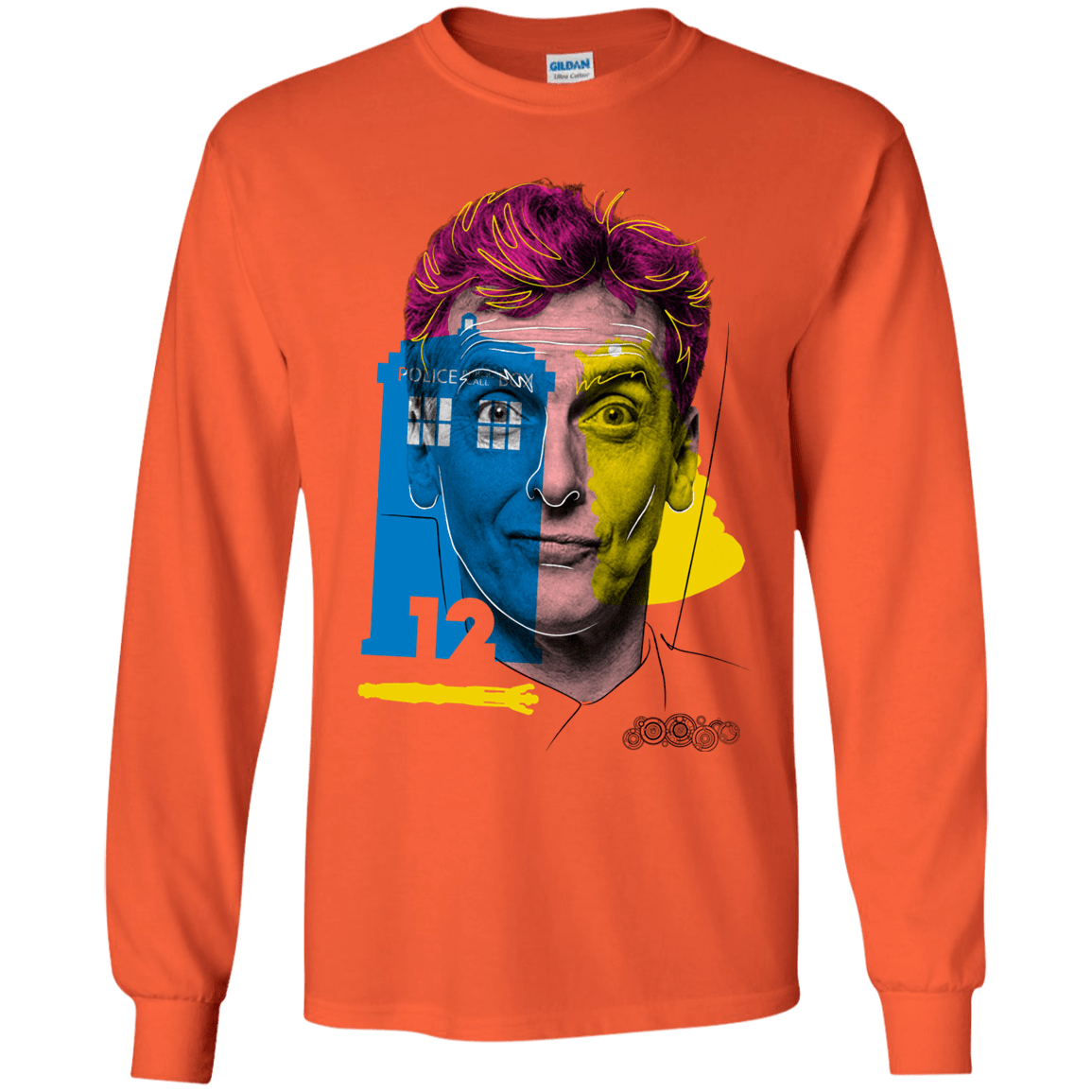 T-Shirts Orange / YS Doctor Warwhol 12 Youth Long Sleeve T-Shirt