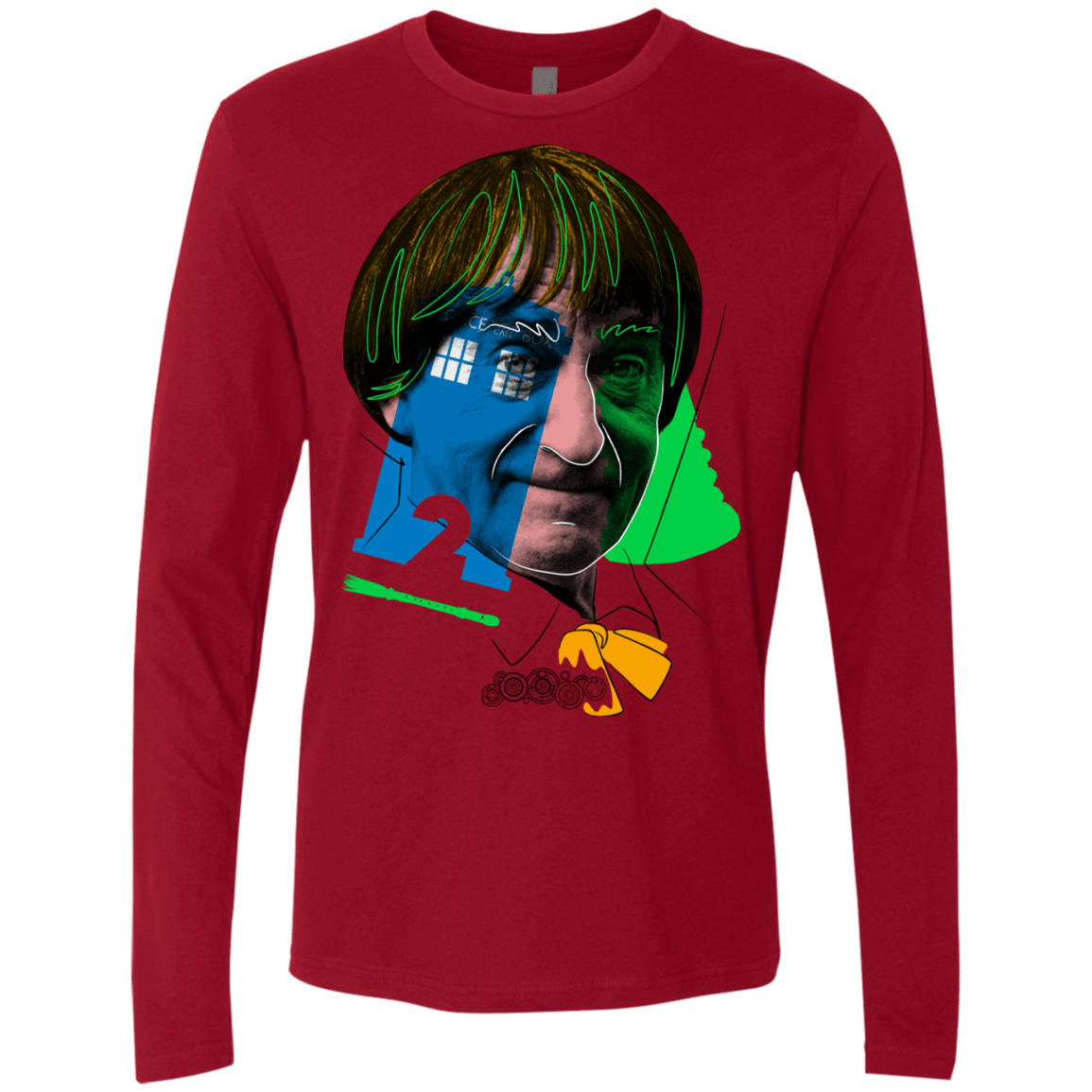 T-Shirts Cardinal / S Doctor Warwhol 2 Men's Premium Long Sleeve