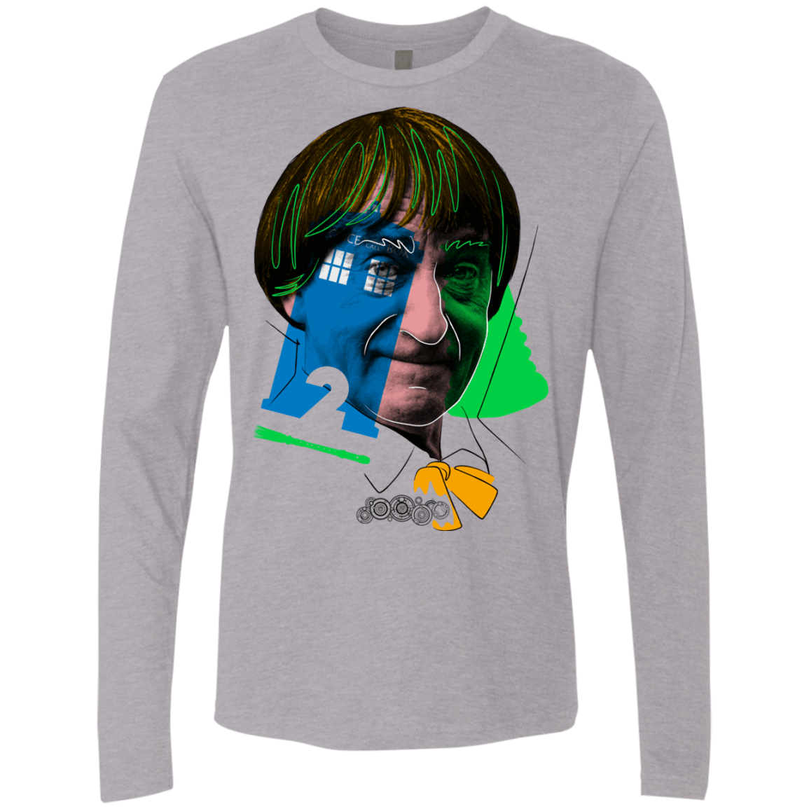 T-Shirts Heather Grey / S Doctor Warwhol 2 Men's Premium Long Sleeve