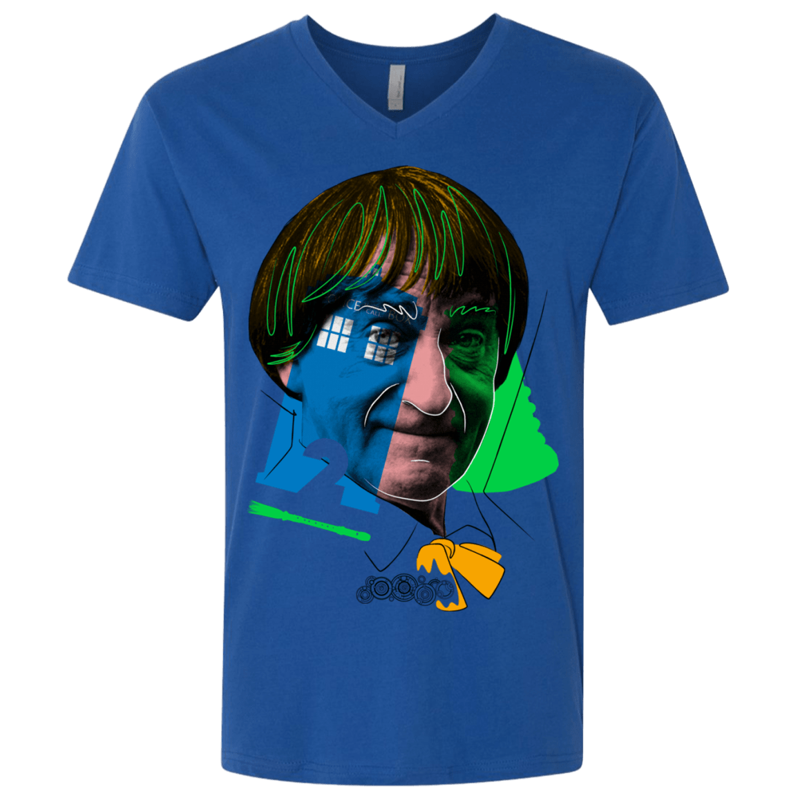 T-Shirts Royal / X-Small Doctor Warwhol 2 Men's Premium V-Neck