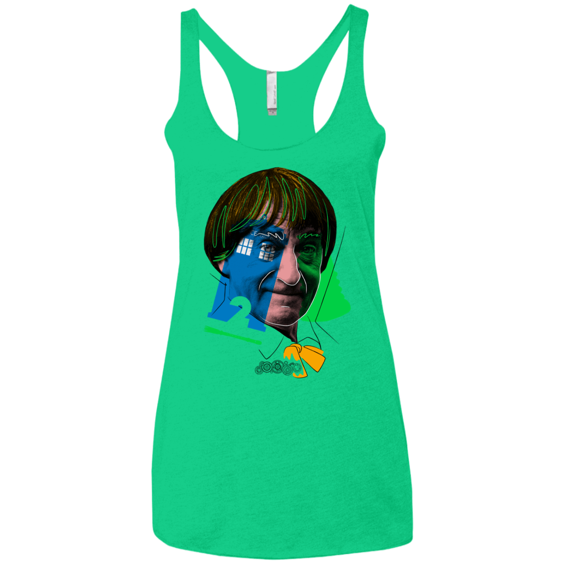 T-Shirts Envy / X-Small Doctor Warwhol 2 Women's Triblend Racerback Tank