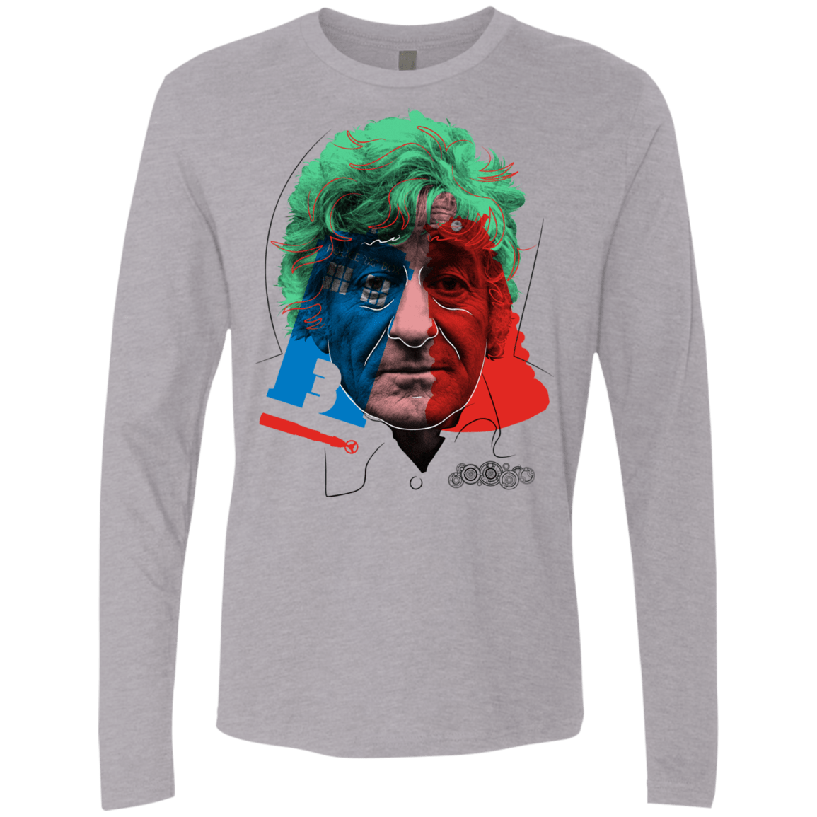 T-Shirts Heather Grey / S Doctor Warwhol 3 Men's Premium Long Sleeve