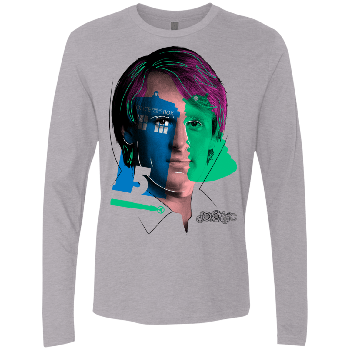 T-Shirts Heather Grey / S Doctor Warwhol 5 Men's Premium Long Sleeve
