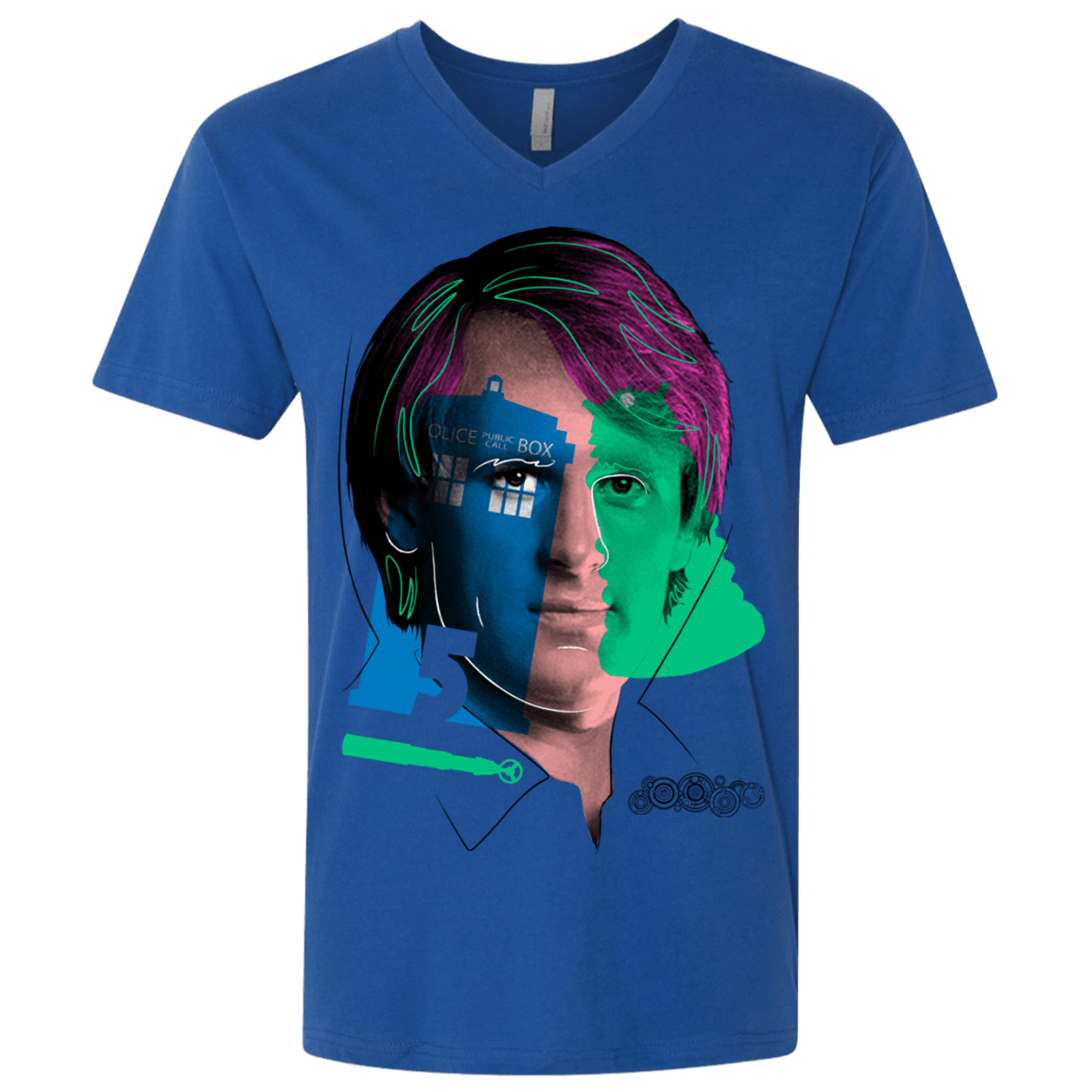 T-Shirts Royal / X-Small Doctor Warwhol 5 Men's Premium V-Neck