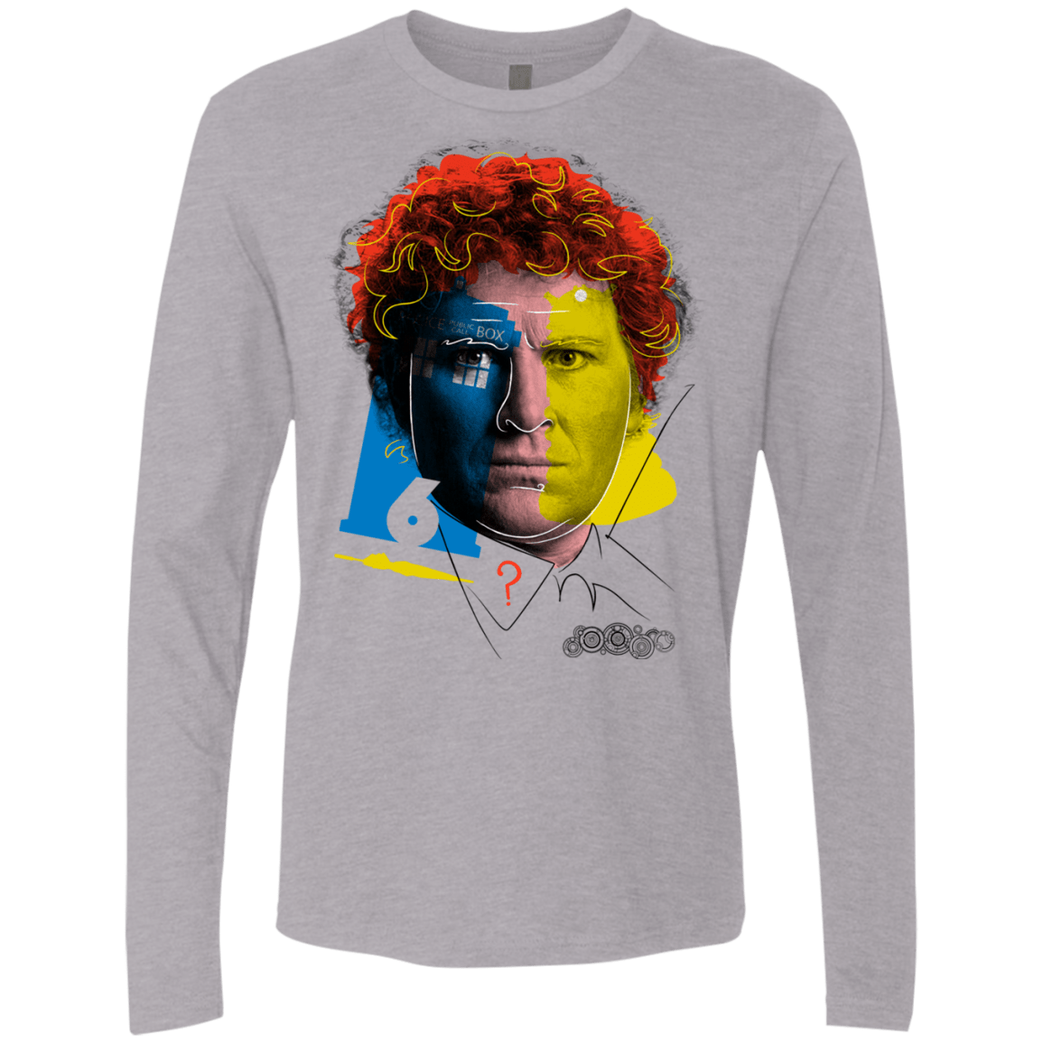 T-Shirts Heather Grey / S Doctor Warwhol 6 Men's Premium Long Sleeve