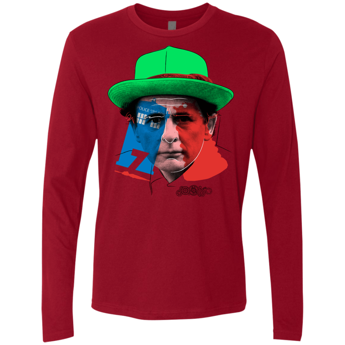 T-Shirts Cardinal / S Doctor Warwhol 7 Men's Premium Long Sleeve