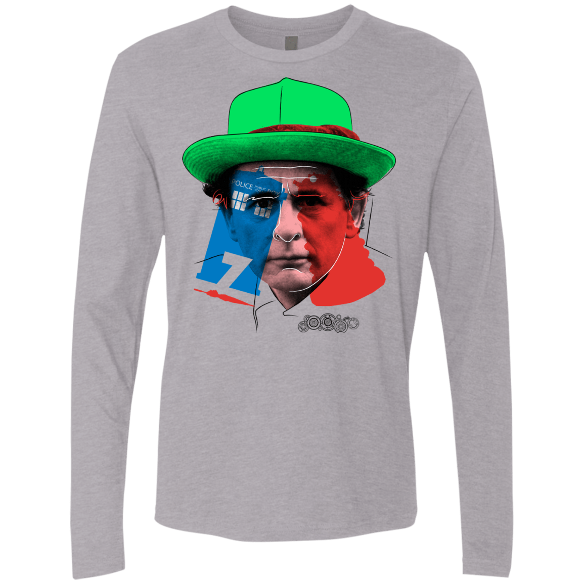 T-Shirts Heather Grey / S Doctor Warwhol 7 Men's Premium Long Sleeve