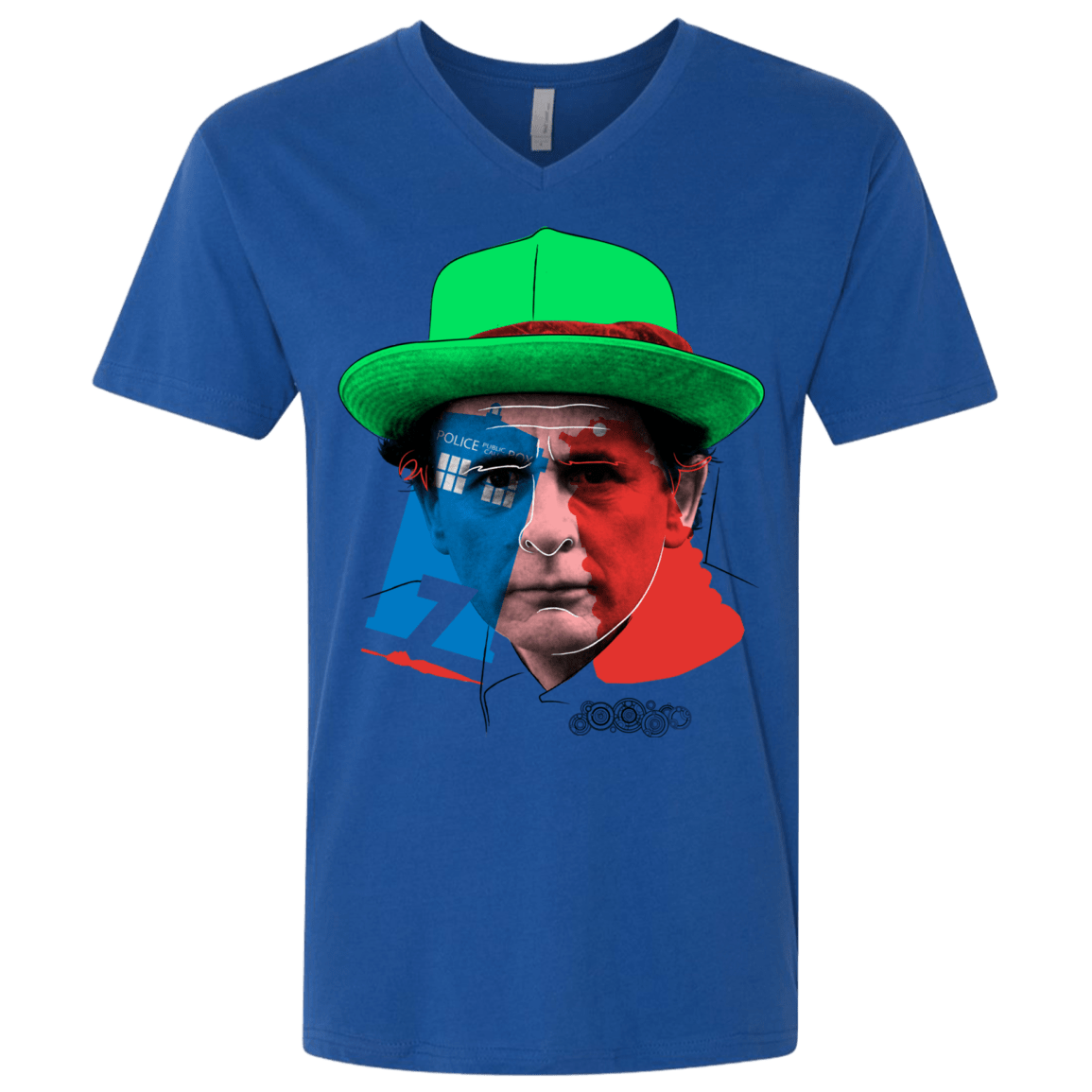 T-Shirts Royal / X-Small Doctor Warwhol 7 Men's Premium V-Neck