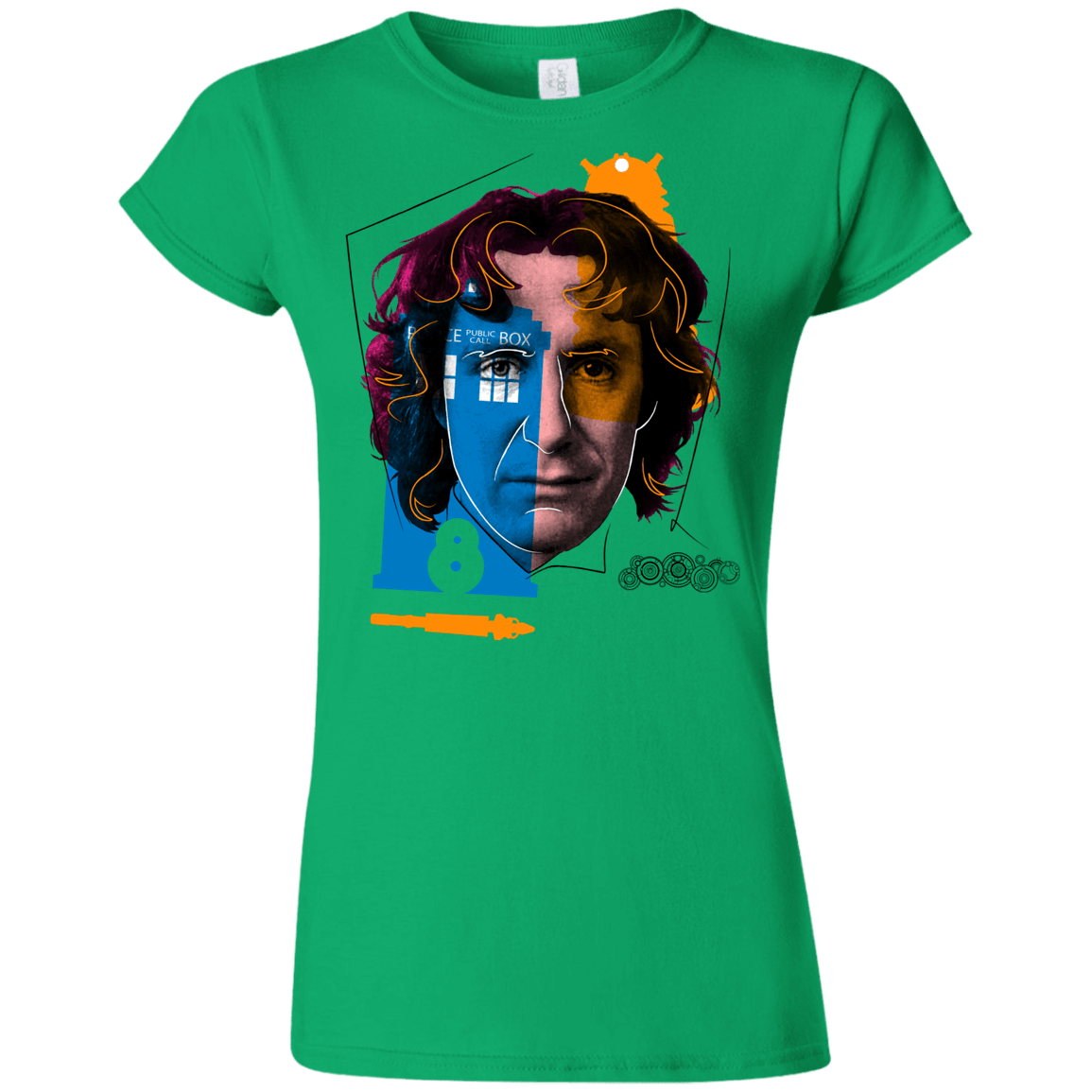 T-Shirts Irish Green / S Doctor Warwhol 8 Junior Slimmer-Fit T-Shirt