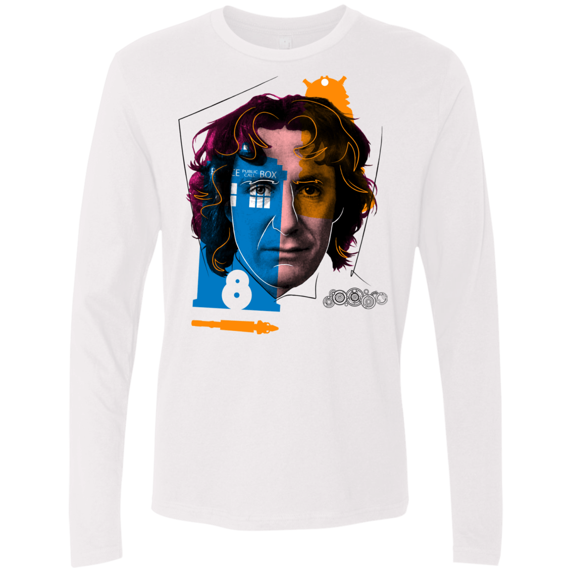 T-Shirts White / S Doctor Warwhol 8 Men's Premium Long Sleeve