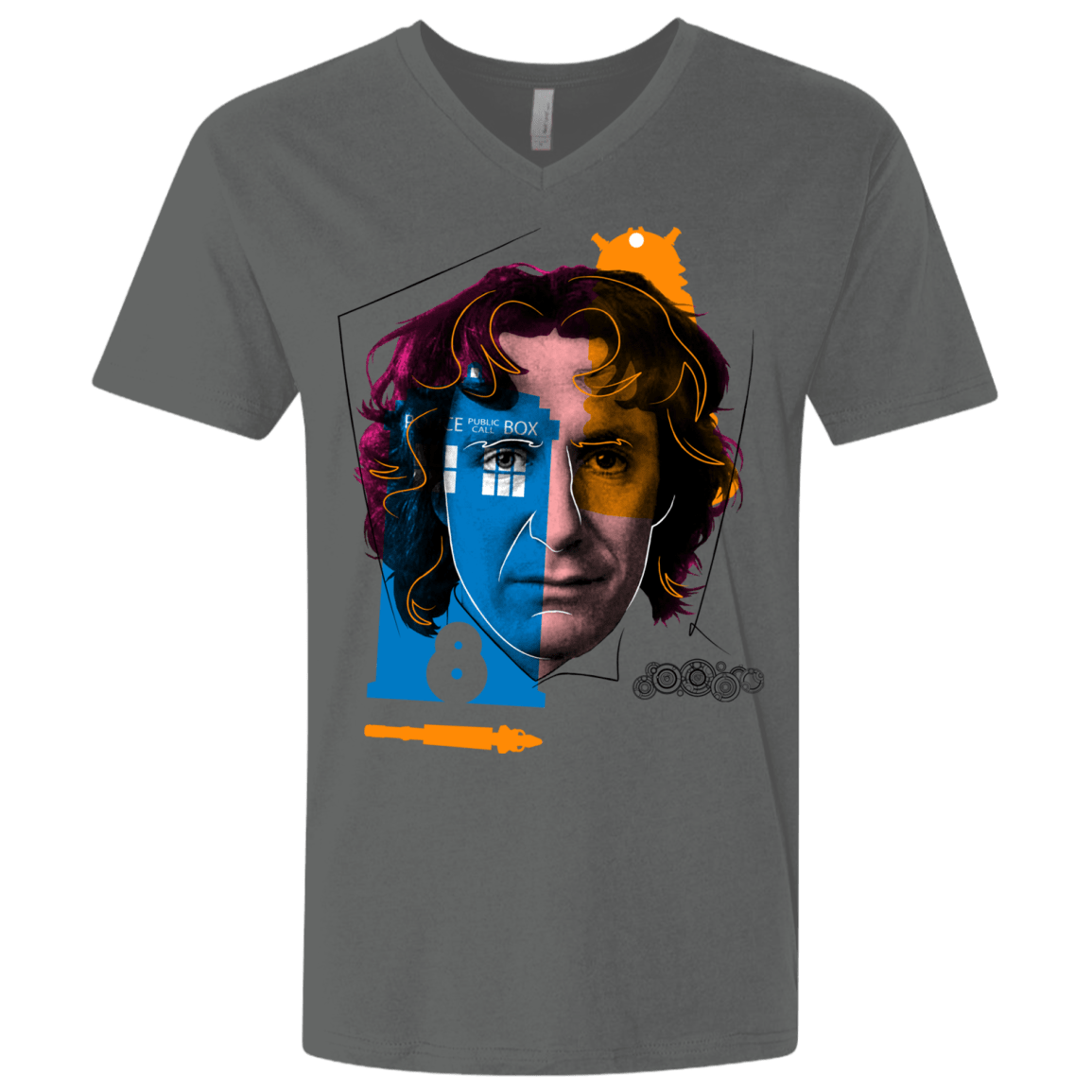 T-Shirts Heavy Metal / X-Small Doctor Warwhol 8 Men's Premium V-Neck