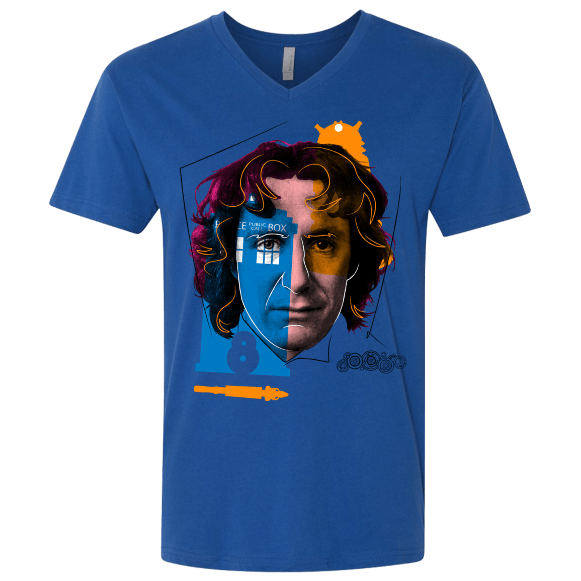 T-Shirts Royal / X-Small Doctor Warwhol 8 Men's Premium V-Neck