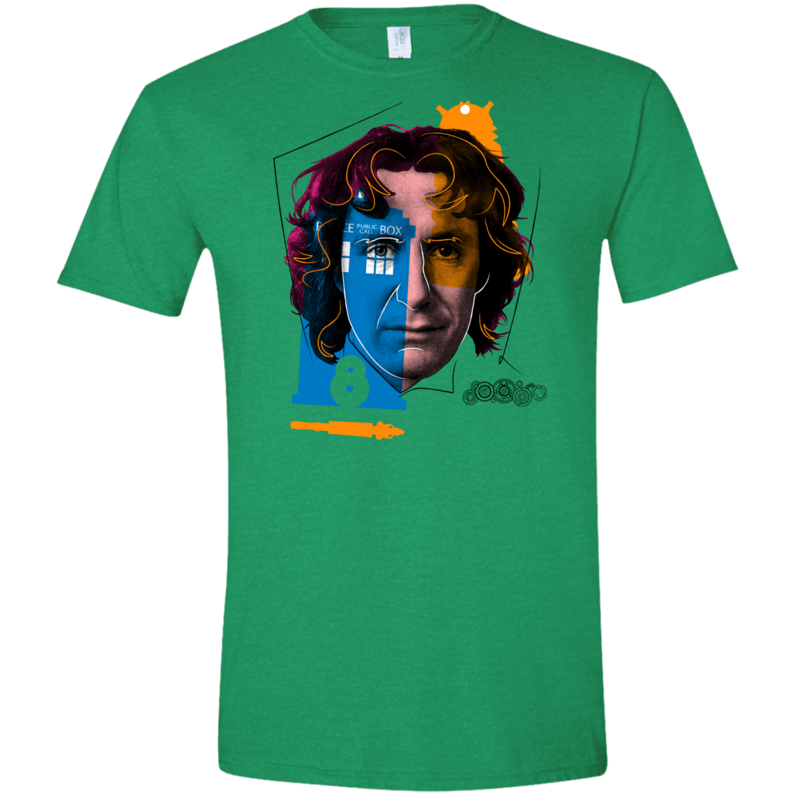 T-Shirts Heather Irish Green / S Doctor Warwhol 8 Men's Semi-Fitted Softstyle