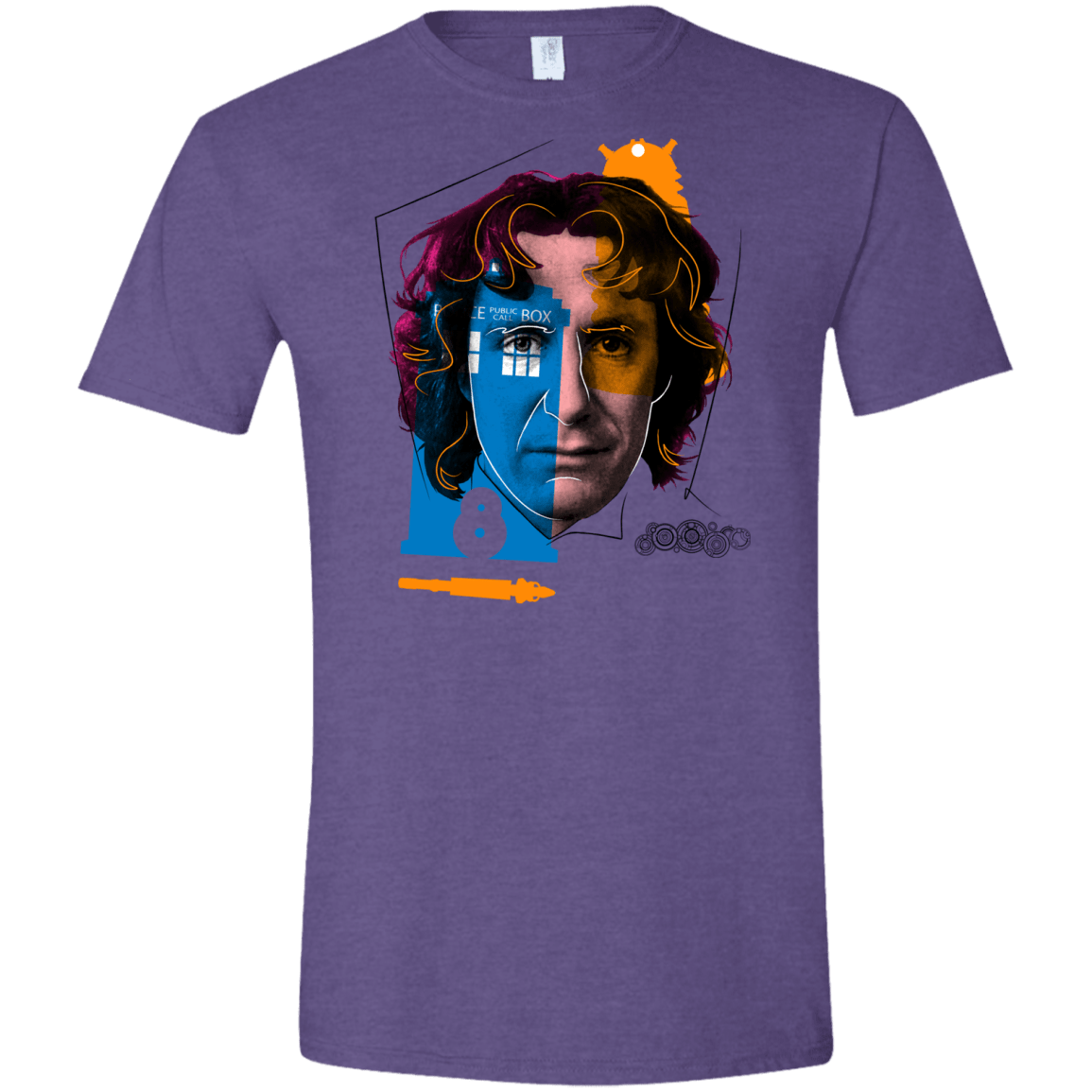 T-Shirts Heather Purple / S Doctor Warwhol 8 Men's Semi-Fitted Softstyle