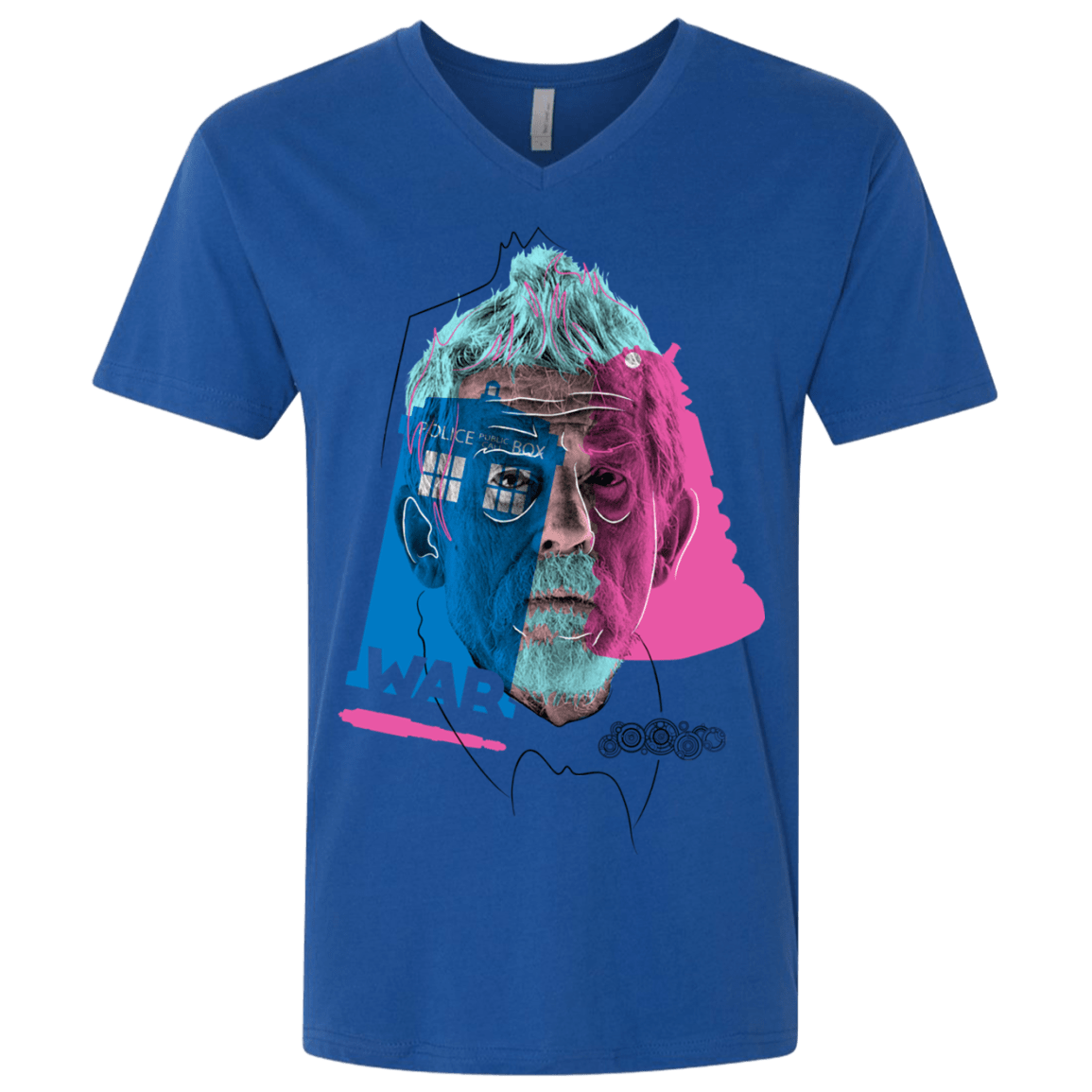 T-Shirts Royal / X-Small Doctor Warwhol War Men's Premium V-Neck