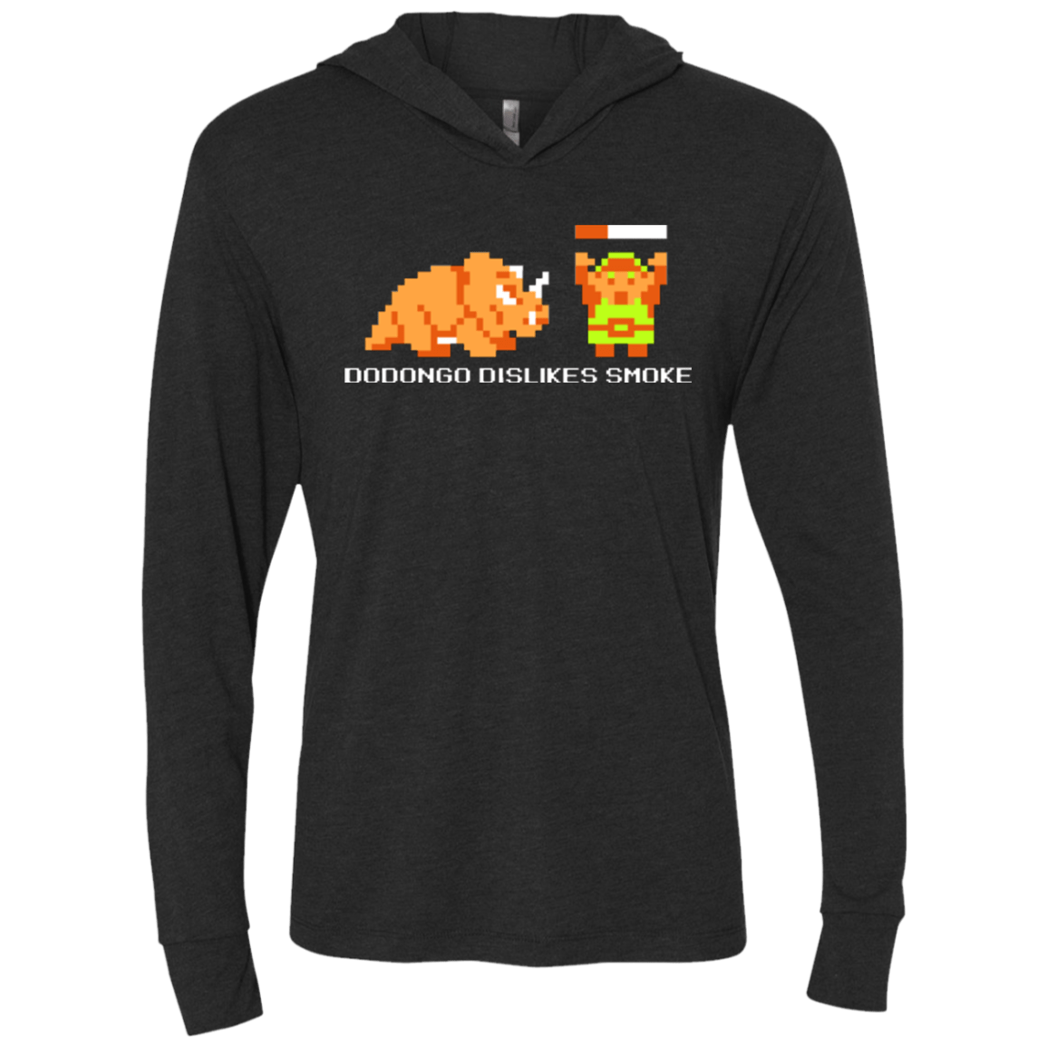 T-Shirts Vintage Black / X-Small Dodongo Dislikes Smoke Triblend Long Sleeve Hoodie Tee