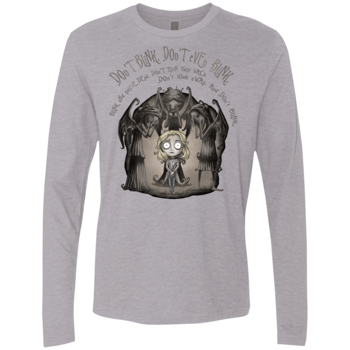 T-Shirts Heather Grey / Small Dont Blink Men's Premium Long Sleeve