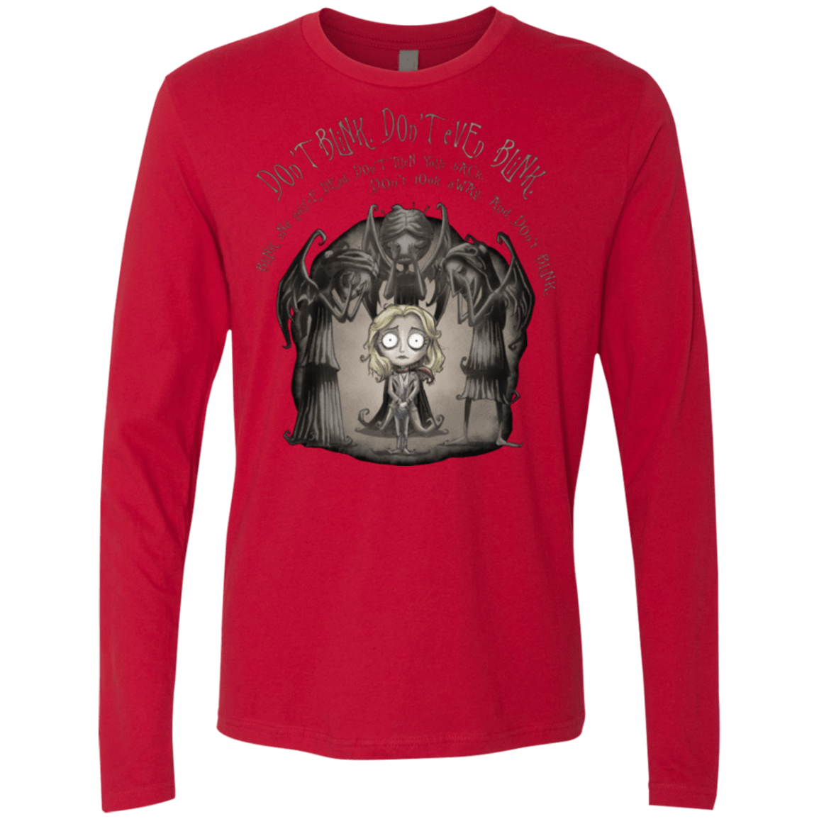 T-Shirts Red / Small Dont Blink Men's Premium Long Sleeve