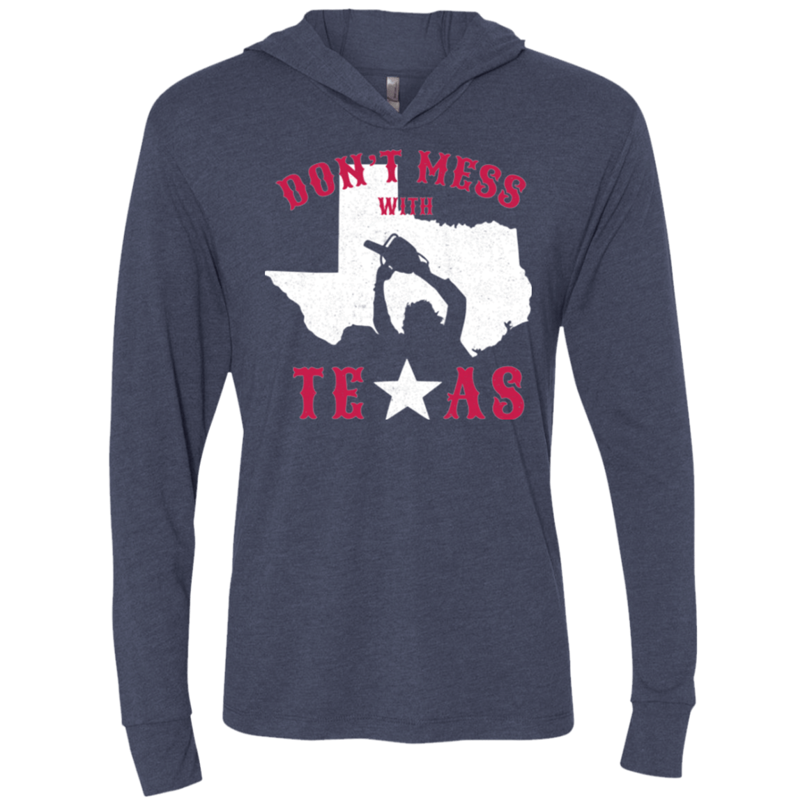 T-Shirts Vintage Navy / X-Small Dont Mess With Texas Triblend Long Sleeve Hoodie Tee