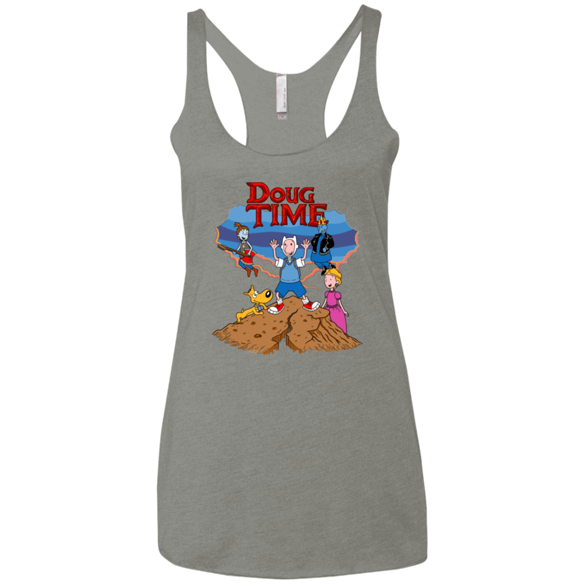 T-Shirts Venetian Grey / X-Small Doug Time Women's Triblend Racerback Tank