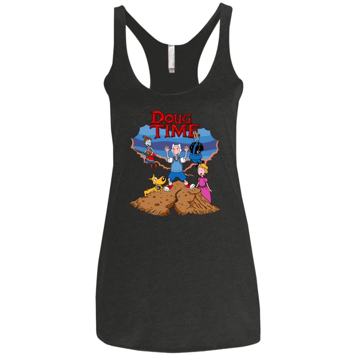 T-Shirts Vintage Black / X-Small Doug Time Women's Triblend Racerback Tank