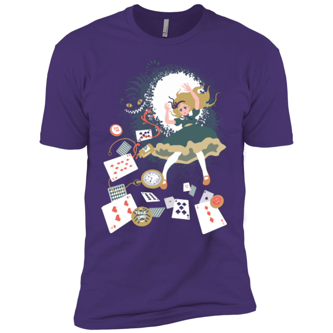 T-Shirts Purple / X-Small Down the rabbit hole Men's Premium T-Shirt