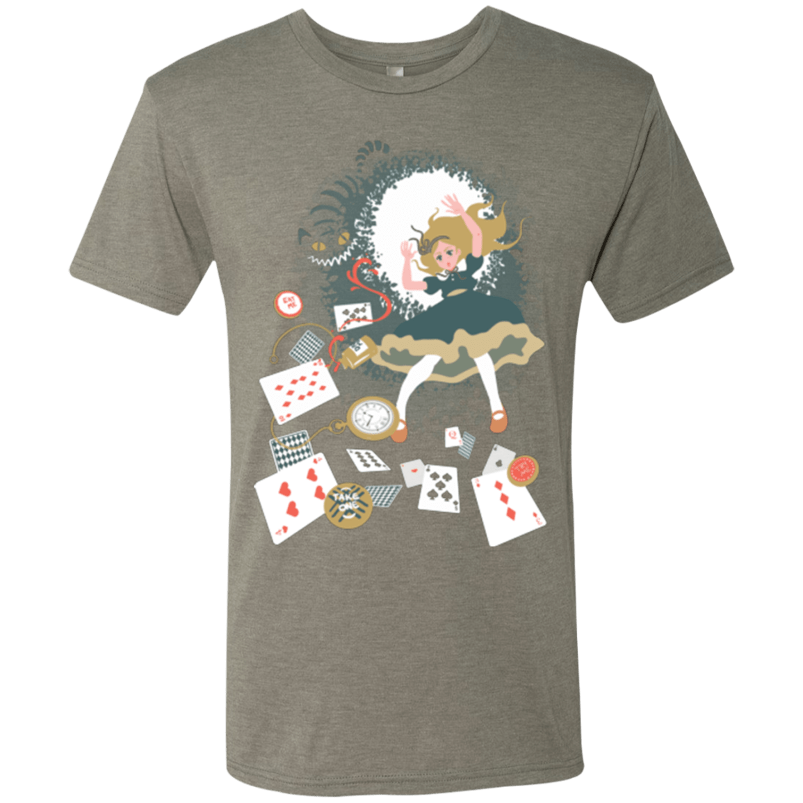 T-Shirts Venetian Grey / Small Down the rabbit hole Men's Triblend T-Shirt