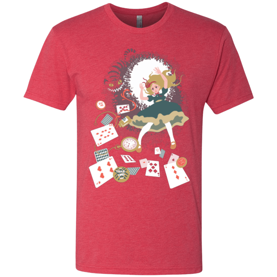 T-Shirts Vintage Red / Small Down the rabbit hole Men's Triblend T-Shirt