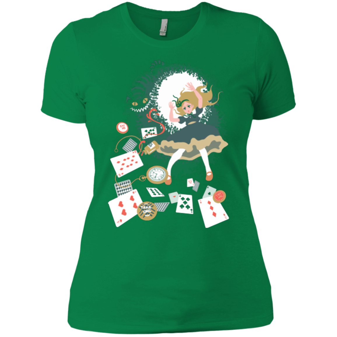 T-Shirts Kelly Green / X-Small Down the rabbit hole Women's Premium T-Shirt