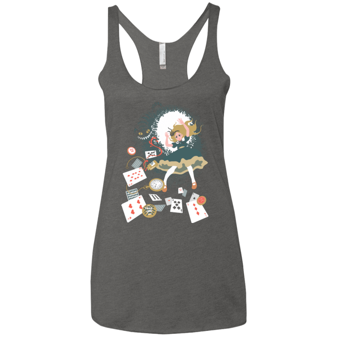 T-Shirts Premium Heather / X-Small Down the rabbit hole Women's Triblend Racerback Tank