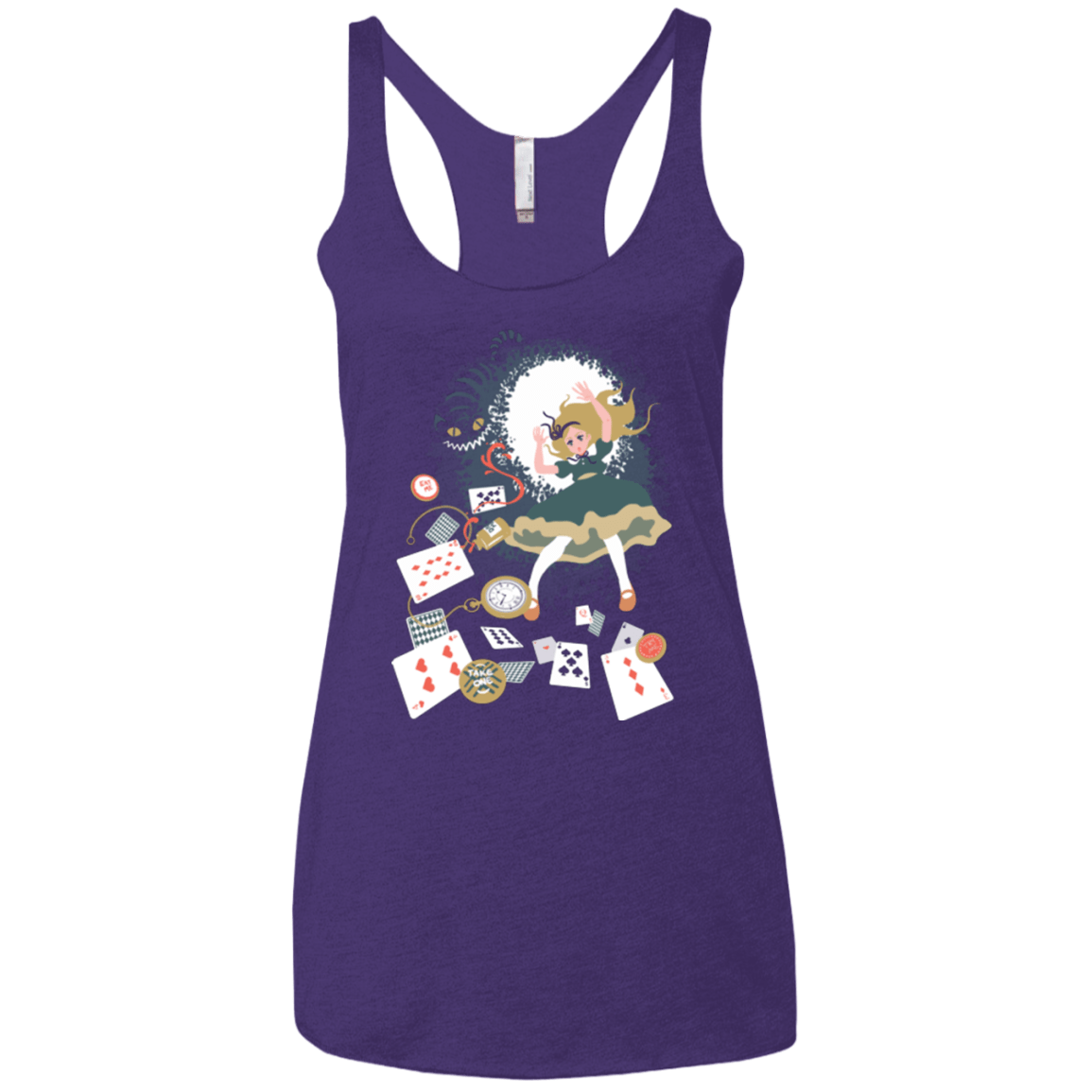 T-Shirts Purple / X-Small Down the rabbit hole Women's Triblend Racerback Tank