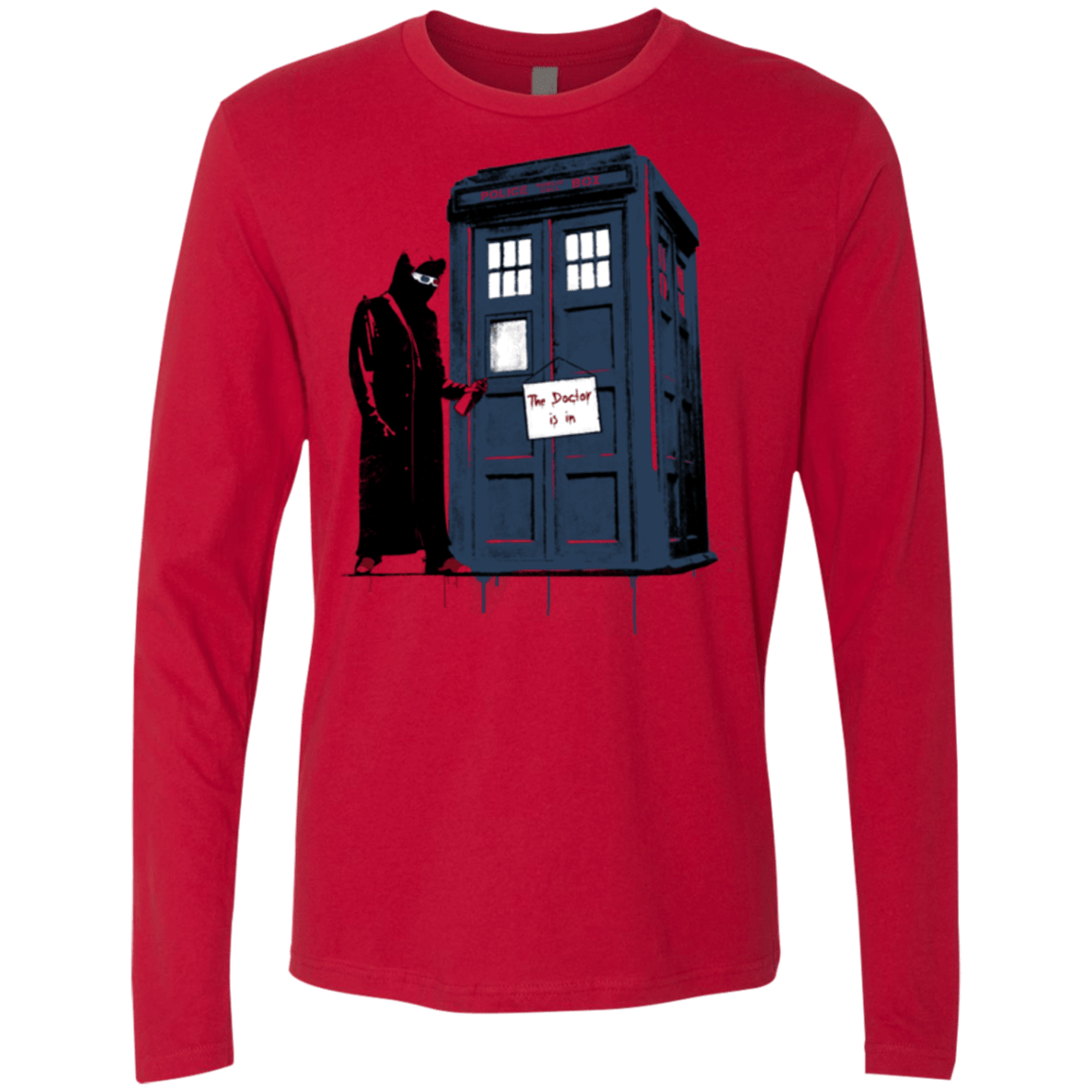 T-Shirts Red / Small DR Banksy 10 Men's Premium Long Sleeve