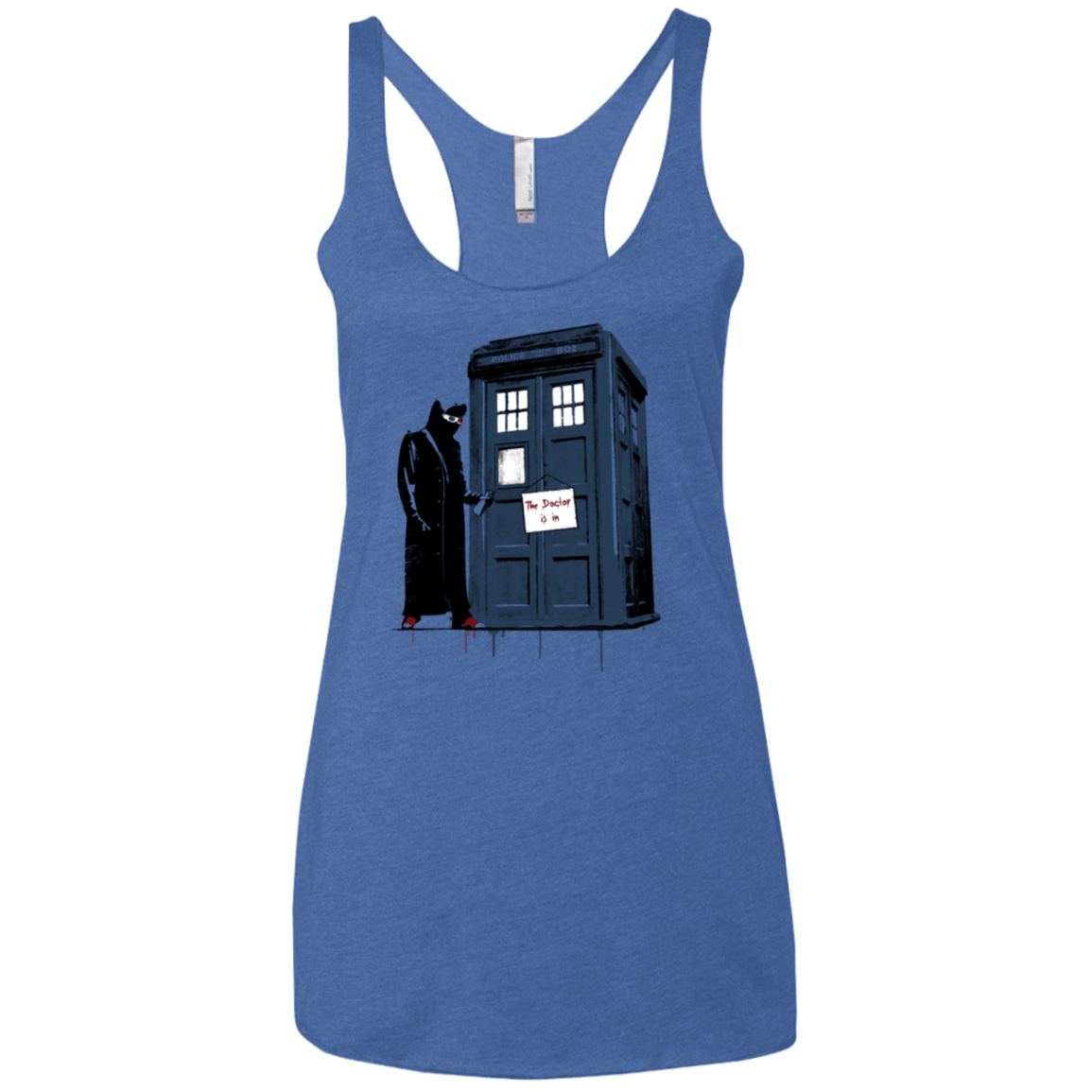 T-Shirts Vintage Royal / X-Small DR Banksy 10 Women's Triblend Racerback Tank