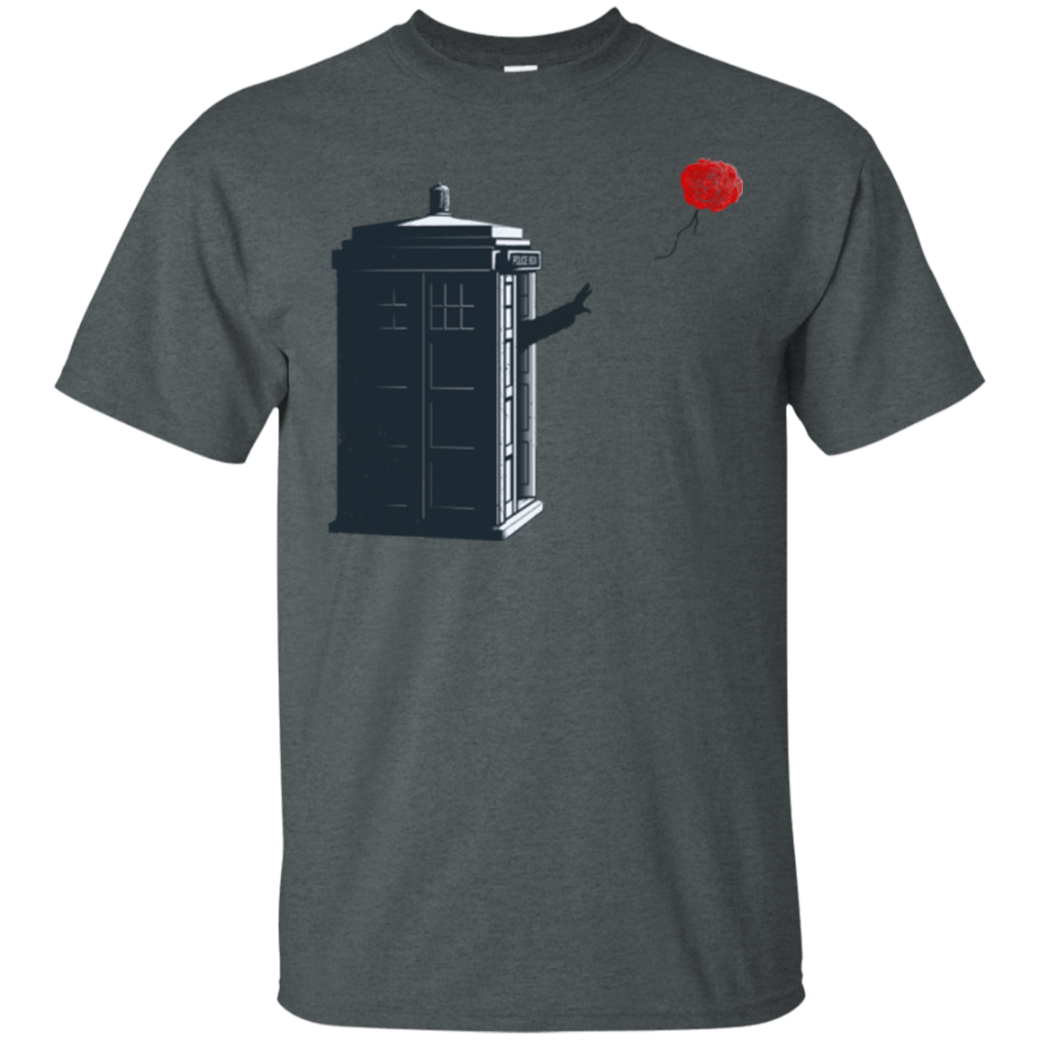 T-Shirts Dark Heather / Small Dr Banksy Rose Balloon T-Shirt