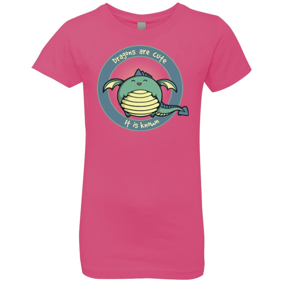T-Shirts Hot Pink / YXS Dragons are Cute Girls Premium T-Shirt