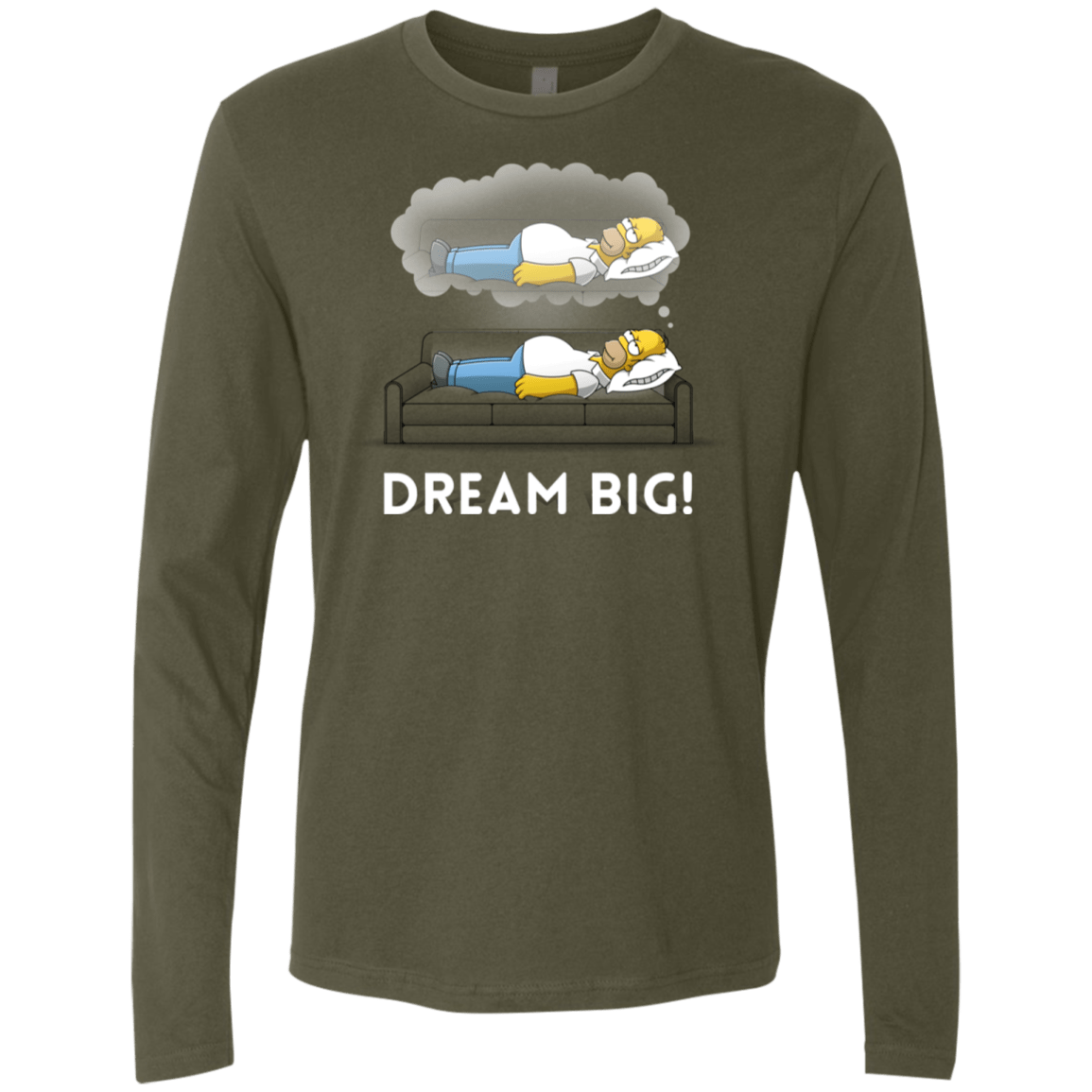 T-Shirts Military Green / S Dream Big! Men's Premium Long Sleeve