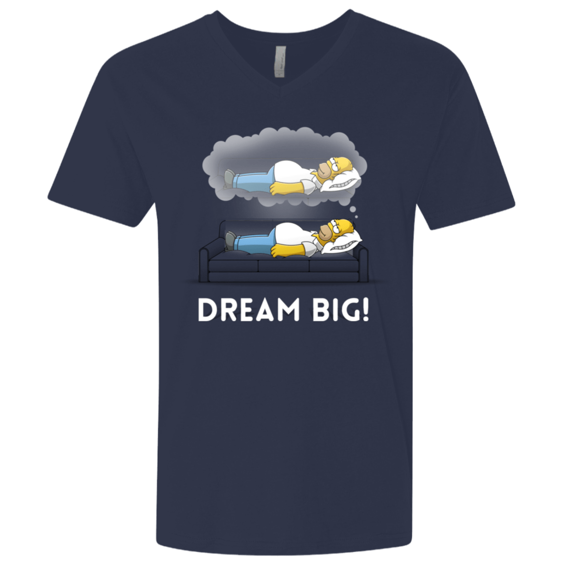 T-Shirts Midnight Navy / X-Small Dream Big! Men's Premium V-Neck