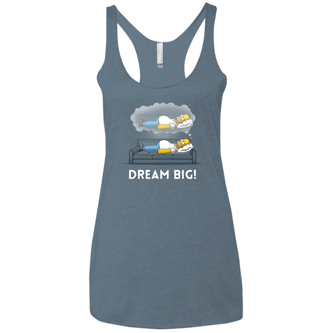 T-Shirts Indigo / X-Small Dream Big! Women's Triblend Racerback Tank