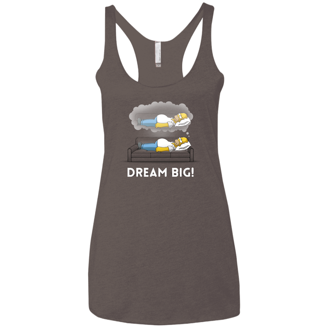 T-Shirts Macchiato / X-Small Dream Big! Women's Triblend Racerback Tank