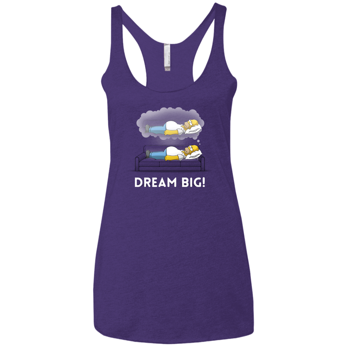 T-Shirts Purple Rush / X-Small Dream Big! Women's Triblend Racerback Tank