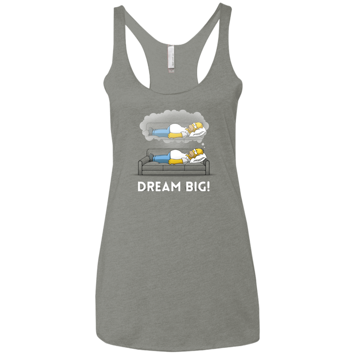 T-Shirts Venetian Grey / X-Small Dream Big! Women's Triblend Racerback Tank