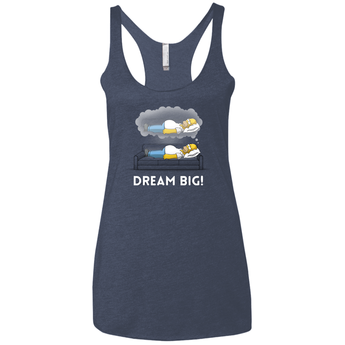 T-Shirts Vintage Navy / X-Small Dream Big! Women's Triblend Racerback Tank