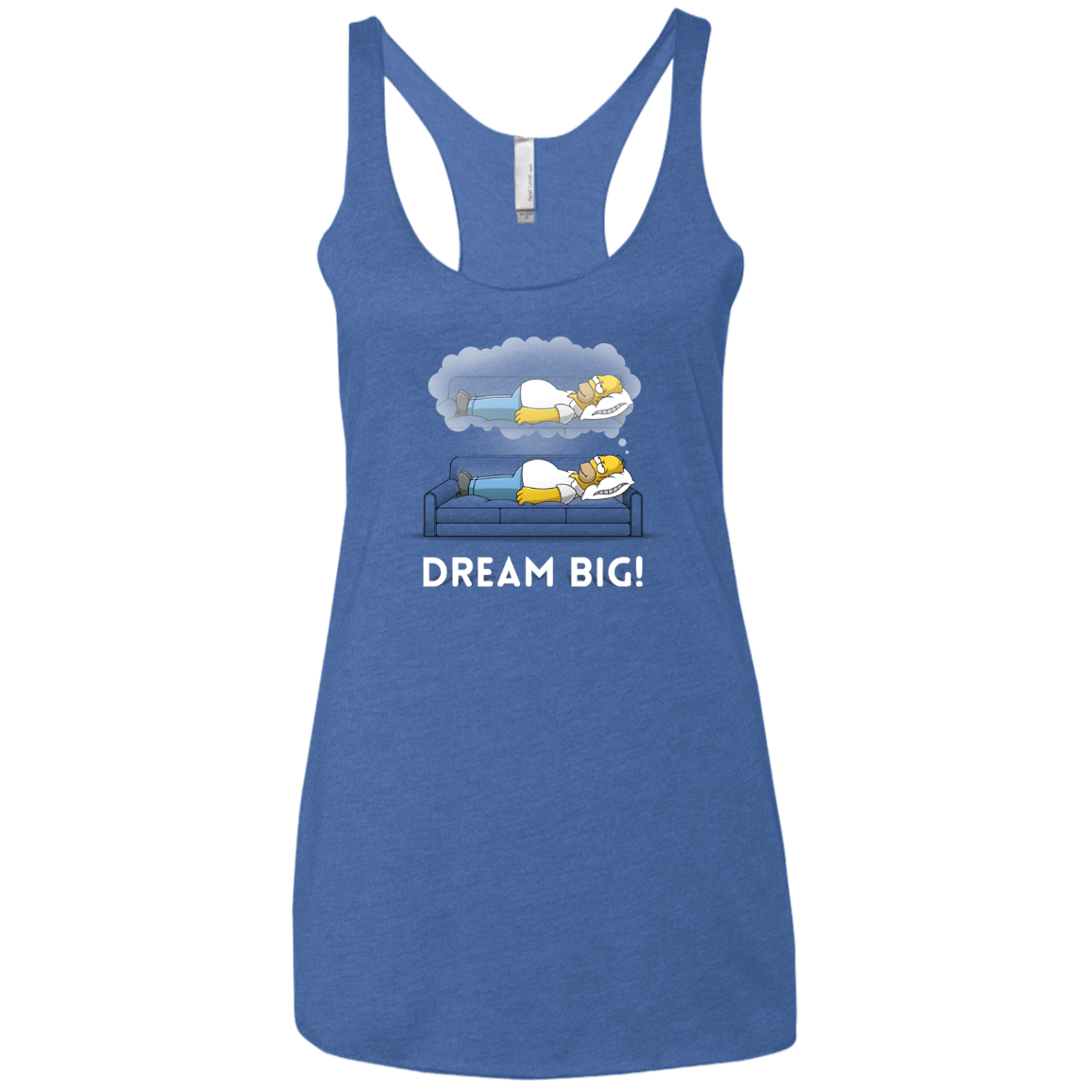 T-Shirts Vintage Royal / X-Small Dream Big! Women's Triblend Racerback Tank